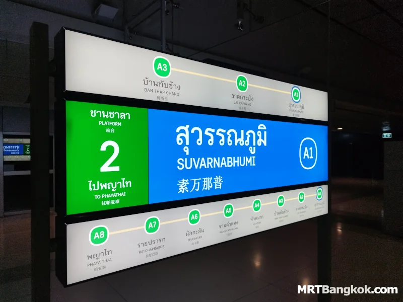 Bangkok Airport Rail Link Route